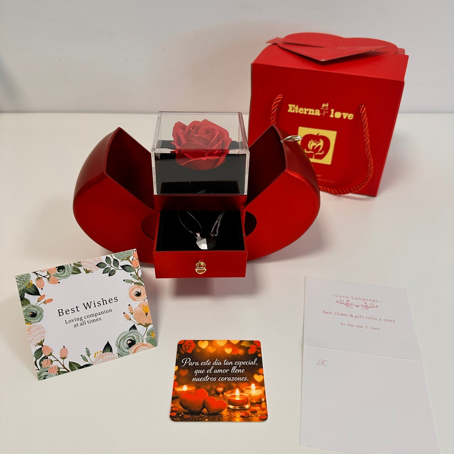 CORAZON+ROSAS ETERNAS+PULSERITA